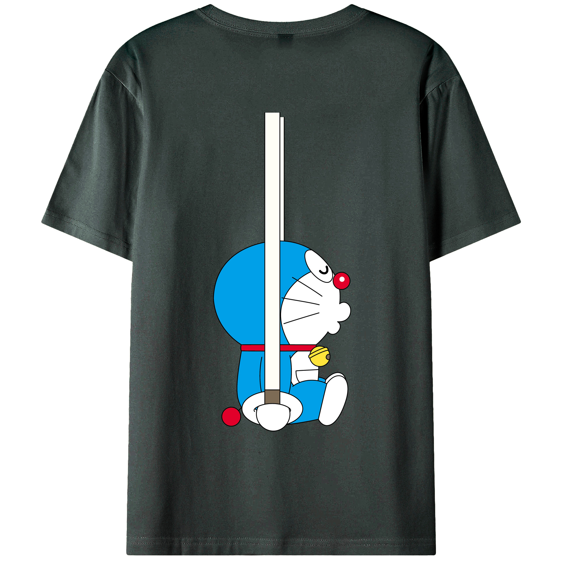 （画像用） ドラえもん Doraemon 綿100％ メンズ半袖Tシャツ（バックプリント） 通気性